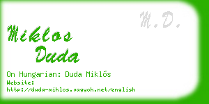 miklos duda business card